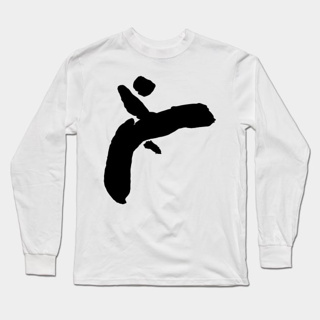 high kick - minimal ink figure Long Sleeve T-Shirt by Nikokosmos